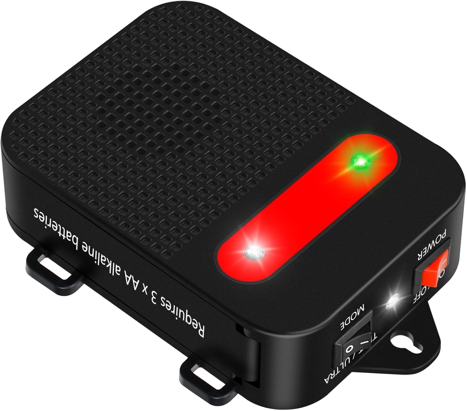 Angveirt Ultrasonic Rodent Repellent Under Hood Battery Operated Pest Repeller with Strobe Lights, Humane Mouse Deterrent for Car Engines, Garage – Prevents Nesting & Wire Damage